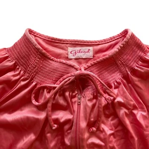 Vintage GILEAD Nylon Nightgown Pink Medium Zip Robe - Picture 1 of 9