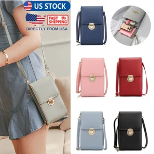 Women Small Cell Phone Purse Wallet Handbag Case Shoulder Bag Cross-body Pouch - Picture 1 of 19