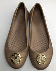 Crocs Shoes Womens 7 Gianna Tan Gold Disk 202261 Ballet Flats Slip On Comfort