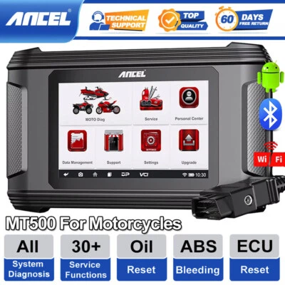 MT500 OBD2 Motorcycle Scanner Motorbike Diagnostic Tool Service Reset ECU Coding - Image 1 of 4