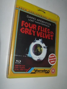 Four Flies On Grey Velvet BLU RAY NEW & SEALED Dario Argento Shameless - Picture 1 of 2