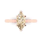 1.50ct Marquise Cut Natural Morganite Wedding Bridal Promise Ring 14k Rose Gold