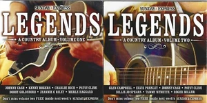 LEGENDS - A COUNTRY ALBUM - 2 CD's - VARIOUS ARTISTS - SUN EXPRESS PROMO CD - Picture 1 of 2