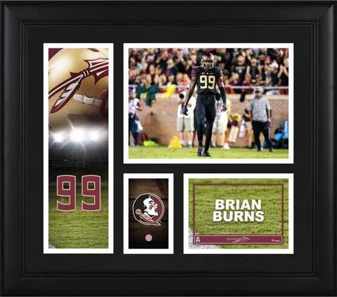 Brian Burns Florida State Seminoles Framed 15" x 17" Player Collage Cover