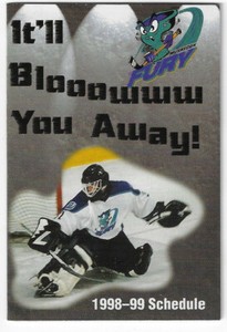 1998-99 Muskegon Fury UHL Hockey Schedule !!! Marco West Chrysler Plymouth Dodge