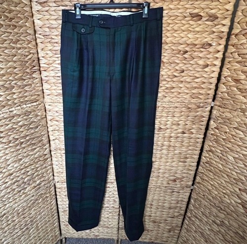 Ridotto a trasparente: pantalone Burberry stile RUGBY check pura lana viola verde