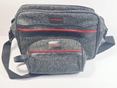 De Colección Givenchy Tweed Bolsa de Viaje Juego de Dos Piezas Foto 1 de 4