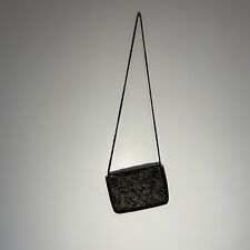 La Regale Women Holiday Black GolD Beaded Small Shoulder Bag-Fast Free Shipping