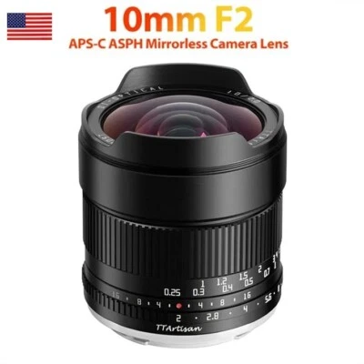 TTArtisan APS-C 10mm F2 APS-C ASPH Frame Lens Sony E Mount for A7 A9 A5000 A6400 - Image 1 of 4