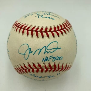 Joe Montana Signed Heavily Inscribed Career STAT Baseball Reggie Jackson COA - Picture 1 of 11