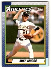 1990 Topps #175 Mike Moore    Oakland Athletics Baseball Cards EX/NM ID:53710