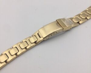 Hadley Roma Women LB5801Y Yellow Gold Plated Stainless Steel 14mm Watch Band