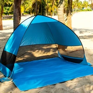 2-3 Person Pop Up Beach Tent Sun Shade Shelter Outdoor Camping Fishing Canopy UV - Picture 1 of 11
