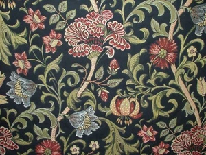 Sandringham Gardens tela ciega tejida cortina jacquard cortina cojín tejido marino - Imagen 1 de 18