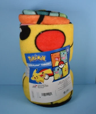 Pokemon Años 90 Personaje Caja Diseño Juegos Peluche Manta 46' x 60' NUEVO Foto 1 de 4