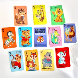 Whitman Animal Rummy Card Game Complete 4908 Vintage USA - Picture 1 of 14