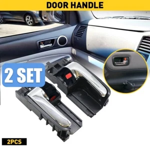 4PCS Interior Door Handle Black L+R w/Chrome Lever For Toyota Corolla 2003-08 O - Picture 1 of 10