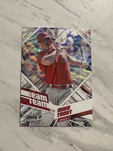 2021 Topps Stadium Club Chrome Mike Trout Beam Team Wave Refractor  #BTC-2