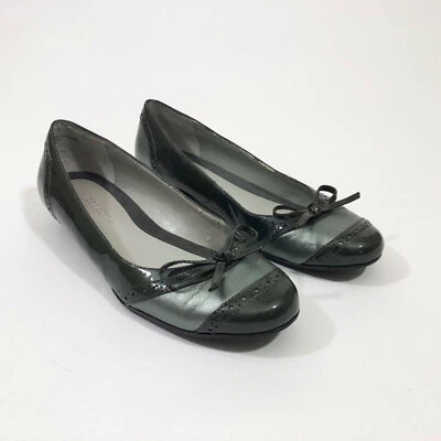 Liz Claiborne Grey Leather Flats Womens 6M - Image 1 of 4