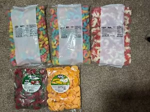 19lbs Gummy Candy Assorted Fruit Flavored Rings Bears Cherries LOT of 5 NEW Bags - Picture 1 of 9