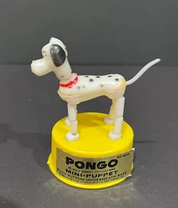 Vtg Pongo 101 Dalmatian Mini Thumb Push Button Puppet Toy Walt Disney Hong Kong - Picture 1 of 4