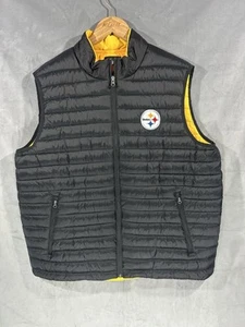 Gilet Pittsburgh Steelers, taglia XXL ufficiale NFL Giii giallo nero puffer jacket - Foto 1 di 6