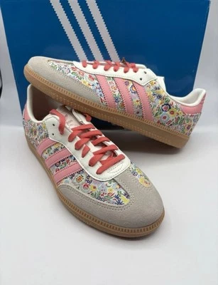 New Adidas Samba OG J GS “Liberty London” Floral Size 3 JI0280 Limited Edition
