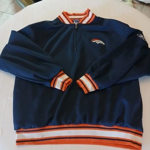 Reebok Team Apparel NFL Denver Broncos Thick Pullover Zip Up XL - Picture 1 of 4
