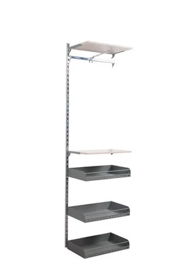 Wandregal Wandsystem Erweiterung Regal-System Ladeneinrichtung Achsmaß 62,5 cm - Bild 1 von 4