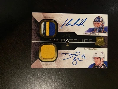 2010-11 UD The Cup Signature Patches Dual Auto Jaroslav Halak David Backes /35 - Image 1 of 2
