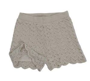 Pantalones Cortos Rosa Mujer Crochet Tejido Blanco Arena Talla S, Nuevos con Etiquetas. - Imagen 1 de 8