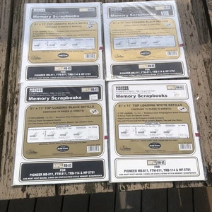 4 Pioneer 8 1/2 X 11” Memory Book Refill Pages 5 Pack RW-85 1 White 3 Black - Picture 1 of 5