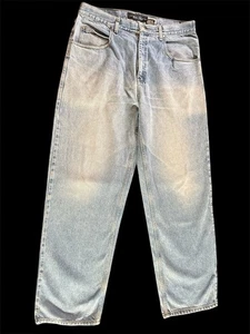 Vintage Baggy Anchor Blue Denim Jeans Men's 38x34 - Picture 1 of 12