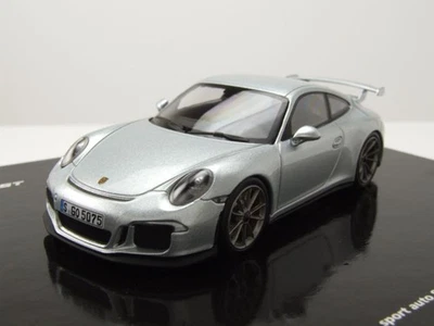 Porsche 911 (991) GT3 2012 Argent Modèle Réduit 1:43 Minichamps - Photo 1/4