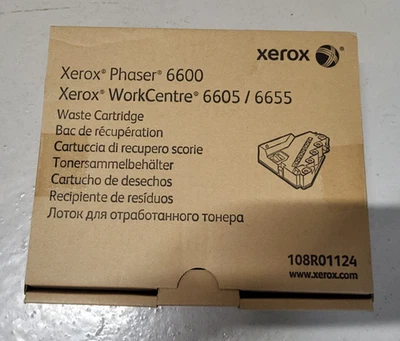 Collettore toner Xerox 106R01124 nuovo imballo originale merce di serie A originale Phaser 6600 fattura IVA - Immagine 1 di 4