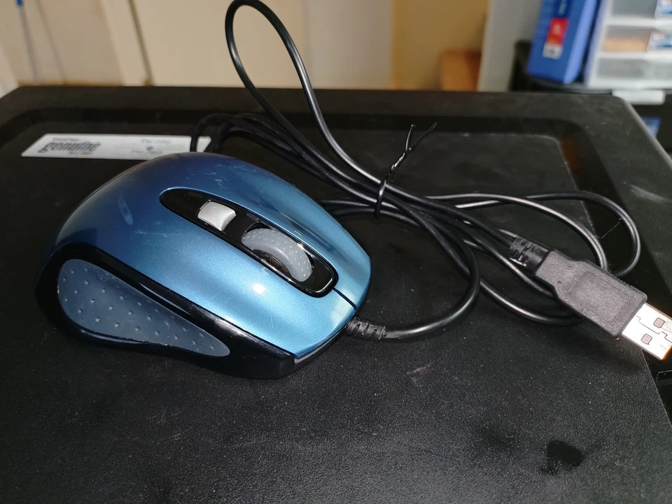 Blue {ENGAGE} Wired USB Optical Mouse - Image 1 of 3