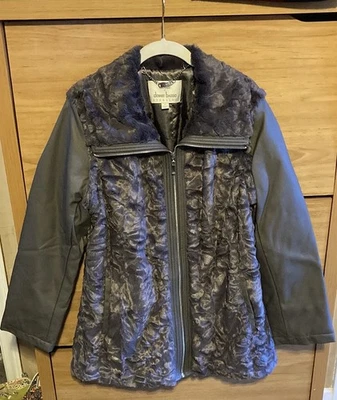 Chaqueta Chaleco Mujer DENNIS BASSO Marrón Esterlina Imitación Piel Imitación Cuero M Foto 1 de 4