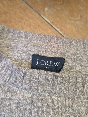 J Crew Men’s Size Medium Beige Crew Neck Sweater Lambswool Blend - Image 1 of 4