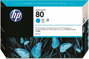 ORYGINALNY WKŁAD ATRAMENTOWY HP80 CYAN 350ML / C4846A ORYGINALNY - Zdjęcie 1 z 1