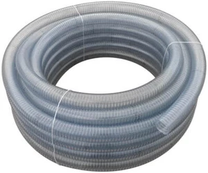 CLEAR PVC WIRE REINFORCED SUCTION & DELIVERY FOODGRADE VACUUM HOSE-VARIOUS SIZES - Picture 1 of 1