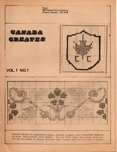 Vintage Canada Creates Needlepoint Pattern book Vol 1 No. 1 1978 - Picture 1 of 3