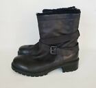 Ross & Snow Moto Genuine Shearling Lined Boot  Made in Italy 10