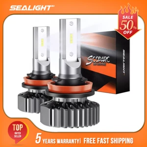 SEALIGHT S1 H11/H9/H8 LED Bulbs High Low Beam Headlight Super Bright Cool White - Picture 1 of 13
