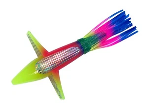 9" TEASER BIRD WITH TAIL Holographic Scale Saltwater Fishing Lure -Rainbow - Picture 1 of 1