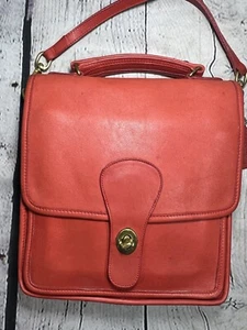 Vintage Coach EARLY '70s 5130 RED Station Bag AKA Shoulder Pouch Large RARE - Picture 1 of 20