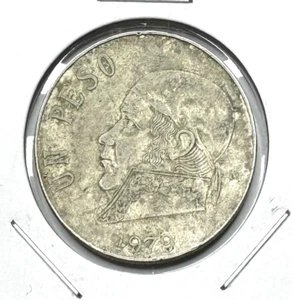 World Coin 1979 Mexico 1 Peso Copper-Nickel KM#460 Circulated - Picture 1 of 2