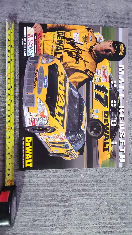 ✅️Póster 8x11 firmado por DEWALT Matt Kenseth 2001 Foto 1 de 4