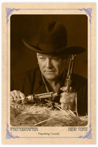 TV & Screen Cowboy HOPALONG CASSIDY Photograph Reprint Cabinet Card Western - Picture 1 of 1