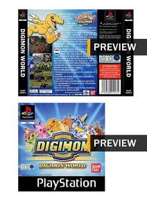 Digimon World - PlayStation PS1 Inlay Covers Front + Back Reproduction - Picture 1 of 4