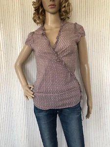 Chemisier Liberty Rose cache-cœur Coton et Soie Taille 46 (VFH156) - Imagen 1 de 11